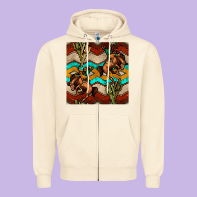 Native American Aztec Seamless Pattern 5 Zipper Hoodie Designed By Bundleandbundleshop