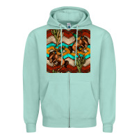 Seafoam native american aztec seamless pattern 5 Zipper Hoodie - BundleAndBundleShop