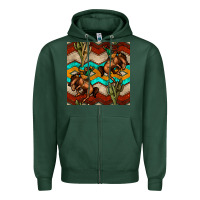 Sports Green native american aztec seamless pattern 5 Zipper Hoodie - BundleAndBundleShop