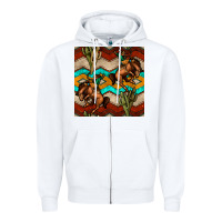 White native american aztec seamless pattern 5 Zipper Hoodie - BundleAndBundleShop