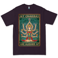 Plum my chakras are aligned af vintage yoga meditation Premium Tee - tuanDangUi