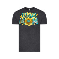 Vintage Black Blessed Mom with Sunflowers Vintage Tee - texasbilliewilder
