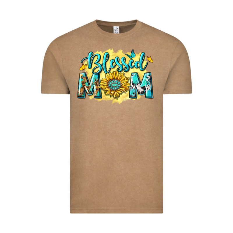 Blessed Mom With Sunflowers Vintage Tee by texasbilliewilder | Teevron