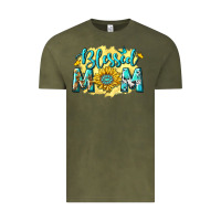 Vintage Olive Blessed Mom with Sunflowers Vintage Tee - texasbilliewilder