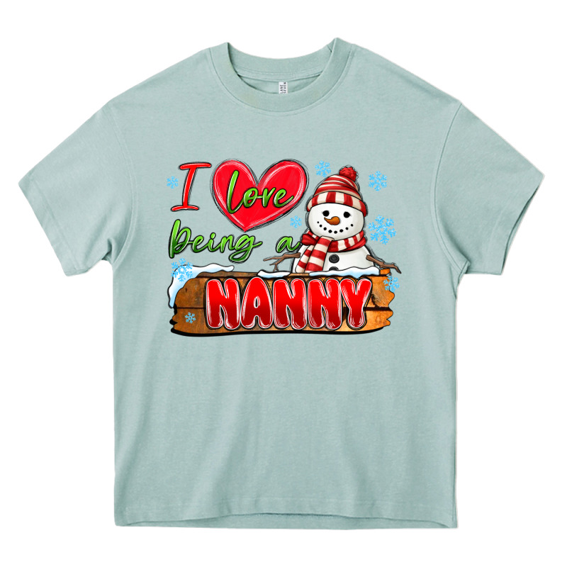 I Love Being A Nanny Heavy Core Tee by MaliasSmallBusiness | Teevron