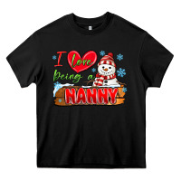 Black i love being a nanny Heavy Core Tee - MaliasSmallBusiness