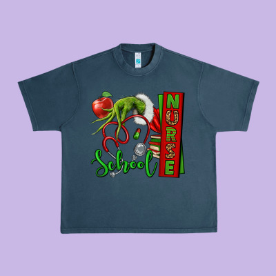 Christmas Character Nurse Urban Heavy Tee Designed By Nancycooperartshop