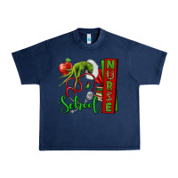 Navy Christmas Character Nurse Urban Heavy Tee - NancyCooperArtShop