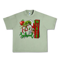 Oil Green Christmas Character Nurse Urban Heavy Tee - NancyCooperArtShop