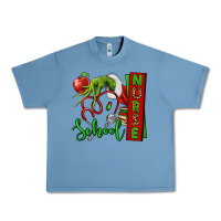 Pebble Blue Christmas Character Nurse Urban Heavy Tee - NancyCooperArtShop