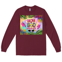 Burgundy mom bod summer Long Sleeve Tee - TumblerDesignByShophia