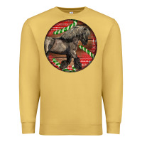 Antique Gold Belgian Horse Christmas Premium Sweatshirt - LillyAllenDesigns
