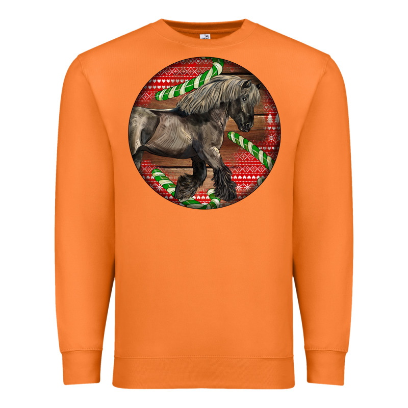 Belgian Horse Christmas Premium Sweatshirt by LillyAllenDesigns | Teevron