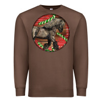 Chestnut Belgian Horse Christmas Premium Sweatshirt - LillyAllenDesigns