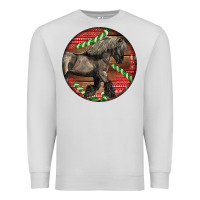 Dove Grey Belgian Horse Christmas Premium Sweatshirt - LillyAllenDesigns
