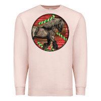Pale Pink Belgian Horse Christmas Premium Sweatshirt - LillyAllenDesigns