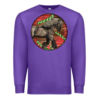 Purple Belgian Horse Christmas Premium Sweatshirt - LillyAllenDesigns