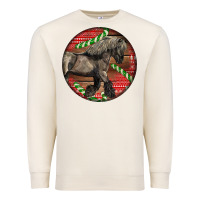 Sandshell Belgian Horse Christmas Premium Sweatshirt - LillyAllenDesigns