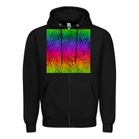 Black colorful tiger seamless pattern Zipper Hoodie - BundleAndBundleShop