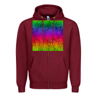 Burgundy colorful tiger seamless pattern Zipper Hoodie - BundleAndBundleShop