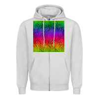 Dove Grey colorful tiger seamless pattern Zipper Hoodie - BundleAndBundleShop