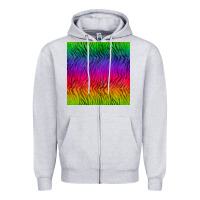 Heather Grey colorful tiger seamless pattern Zipper Hoodie - BundleAndBundleShop