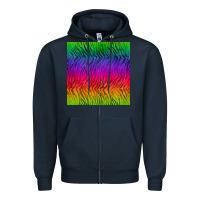 Navy colorful tiger seamless pattern Zipper Hoodie - BundleAndBundleShop