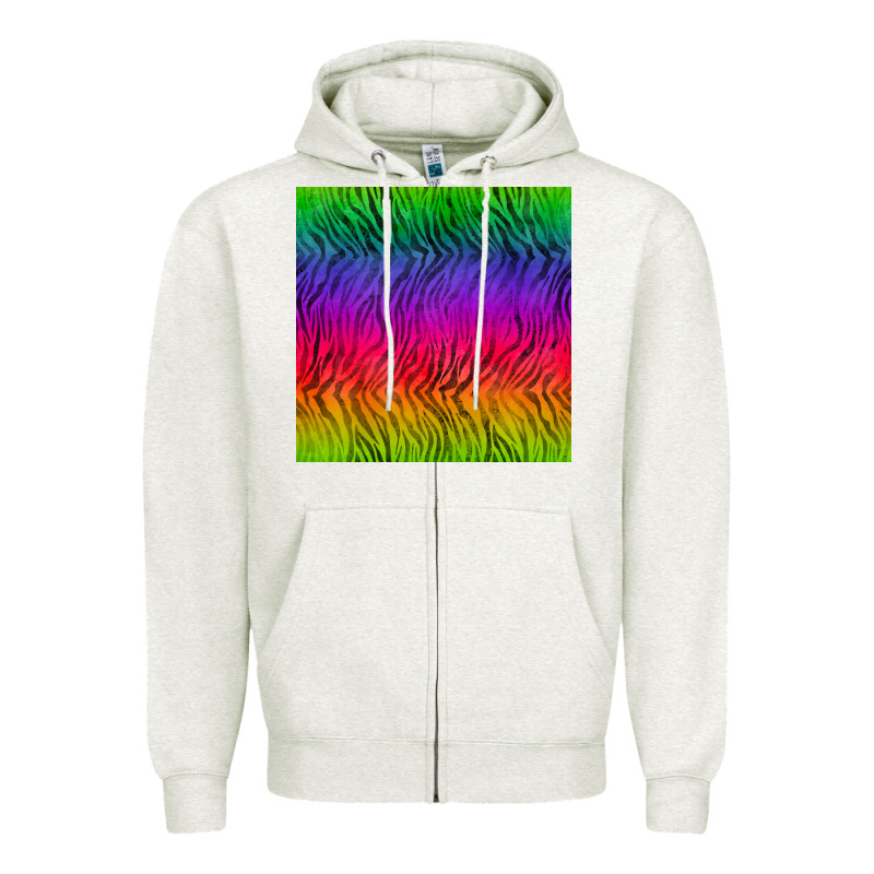 Colorful Tiger Seamless Pattern Zipper Hoodie by BundleAndBundleShop | Teevron