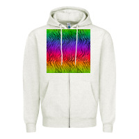 Oatmeal Heather colorful tiger seamless pattern Zipper Hoodie - BundleAndBundleShop