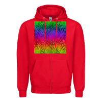 Red colorful tiger seamless pattern Zipper Hoodie - BundleAndBundleShop