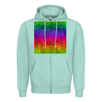 Seafoam colorful tiger seamless pattern Zipper Hoodie - BundleAndBundleShop