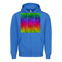 True Royal colorful tiger seamless pattern Zipper Hoodie - BundleAndBundleShop