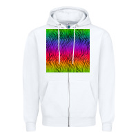 White colorful tiger seamless pattern Zipper Hoodie - BundleAndBundleShop