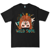 Black Western İndian Wild Soul With Braid Hair Woman Premium Tee - BundleAndBundleShop