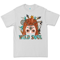Dove Grey Western İndian Wild Soul With Braid Hair Woman Premium Tee - BundleAndBundleShop