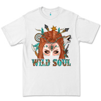White Western İndian Wild Soul With Braid Hair Woman Premium Tee - BundleAndBundleShop