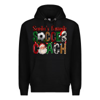 Black Santa's Favorite Soccer Coach For Christmas Premium Hoodie - FaDigitalArtStudio