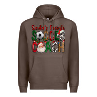 Coffee Santa's Favorite Soccer Coach For Christmas Premium Hoodie - FaDigitalArtStudio