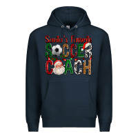 Navy Santa's Favorite Soccer Coach For Christmas Premium Hoodie - FaDigitalArtStudio