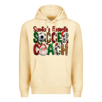 Pina Colada Santa's Favorite Soccer Coach For Christmas Premium Hoodie - FaDigitalArtStudio