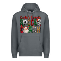 Rock Santa's Favorite Soccer Coach For Christmas Premium Hoodie - FaDigitalArtStudio