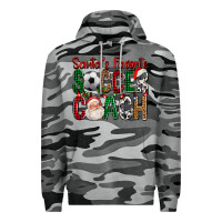 Slate Camo Santa's Favorite Soccer Coach For Christmas Premium Hoodie - FaDigitalArtStudio