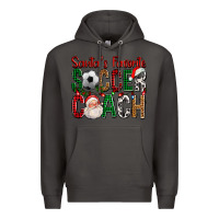 Smoke Santa's Favorite Soccer Coach For Christmas Premium Hoodie - FaDigitalArtStudio