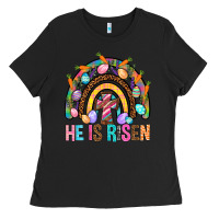 Black He Is Risen Rainbow Ladies Tee - BundleAndBundleShop