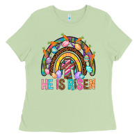 Matcha He Is Risen Rainbow Ladies Tee - BundleAndBundleShop