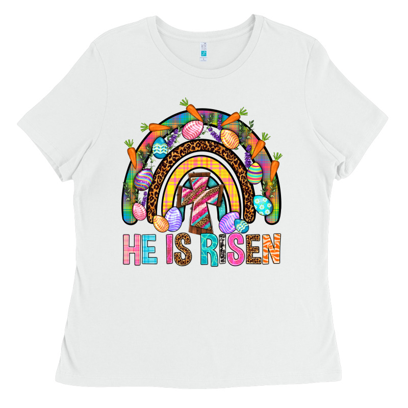 He Is Risen Rainbow Ladies Tee by BundleAndBundleShop | Teevron