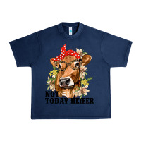 Navy Cute Heifer Urban Heavy Tee - texasbilliewilder