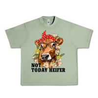 Oil Green Cute Heifer Urban Heavy Tee - texasbilliewilder