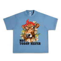 Pebble Blue Cute Heifer Urban Heavy Tee - texasbilliewilder