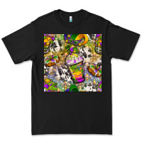 Black Mardi Gras coffee cups and donut with cowhide Premium Tee - BundleAndBundleShop